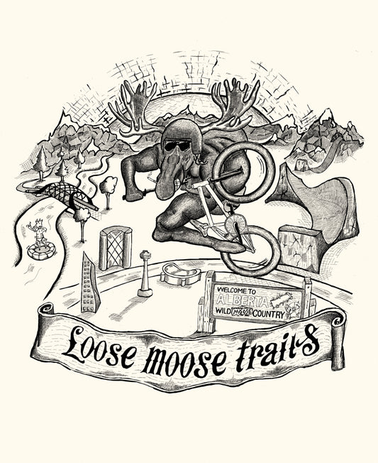 "Loose moose" Giclee Fine Art Print