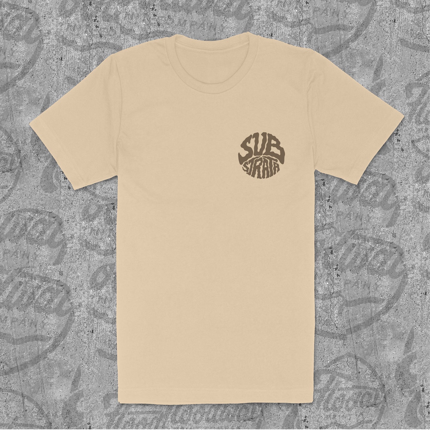 BUILD TRAILS tee - soft tan/dark brown